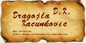 Dragojla Kačunković vizit kartica